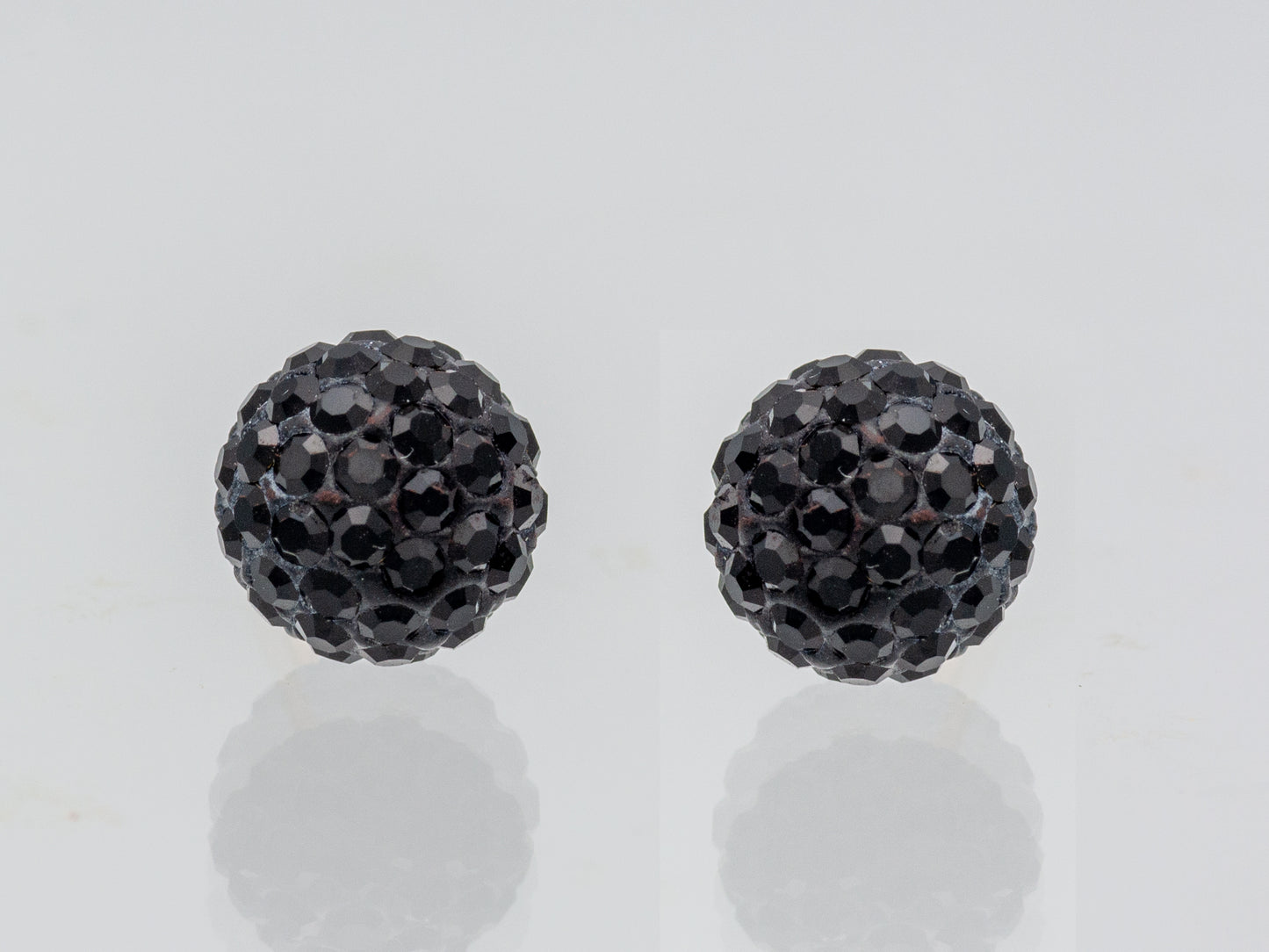 14k solid gold Crystal Disco Ball Stud earring
