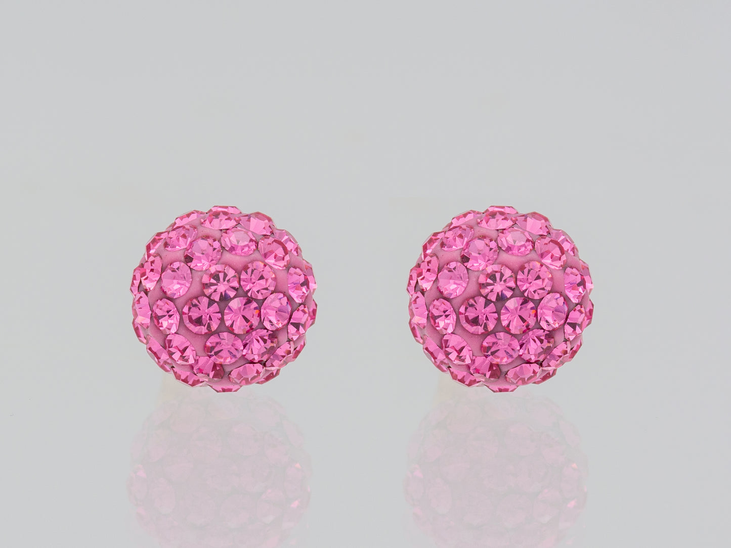 14k solid gold Crystal Disco Ball Stud earring