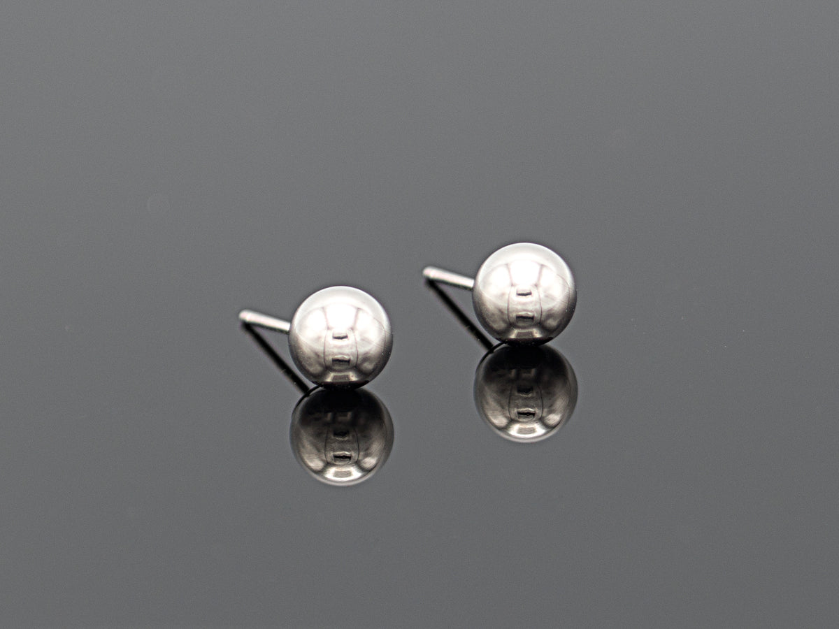 14K Gold Round Ball Earrings