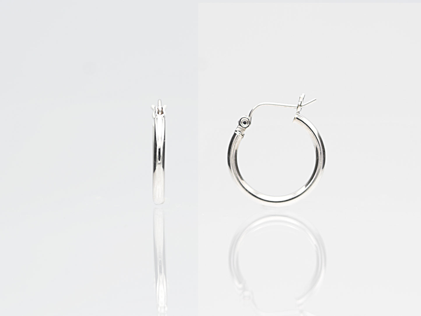 14K Solid Real Gold Statement Gold Hoop Earrings
