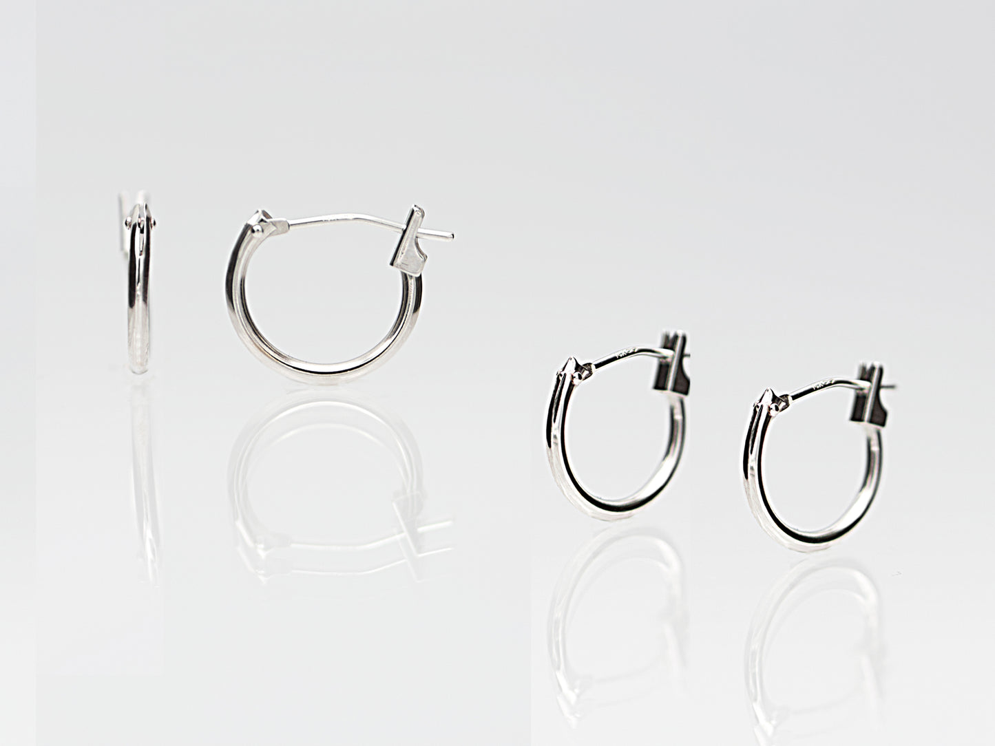 14K Gold Round Hoop Earrings
