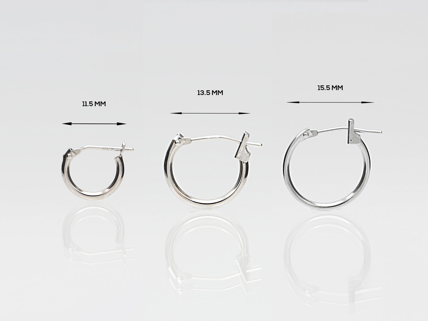 14K Gold Round Hoop Earrings