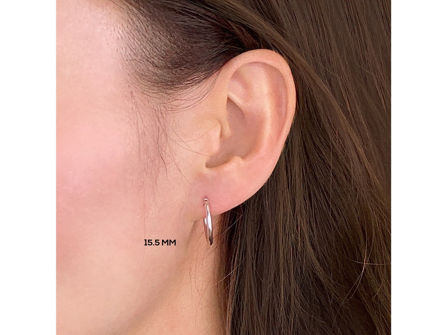 14K Gold Round Hoop Earrings