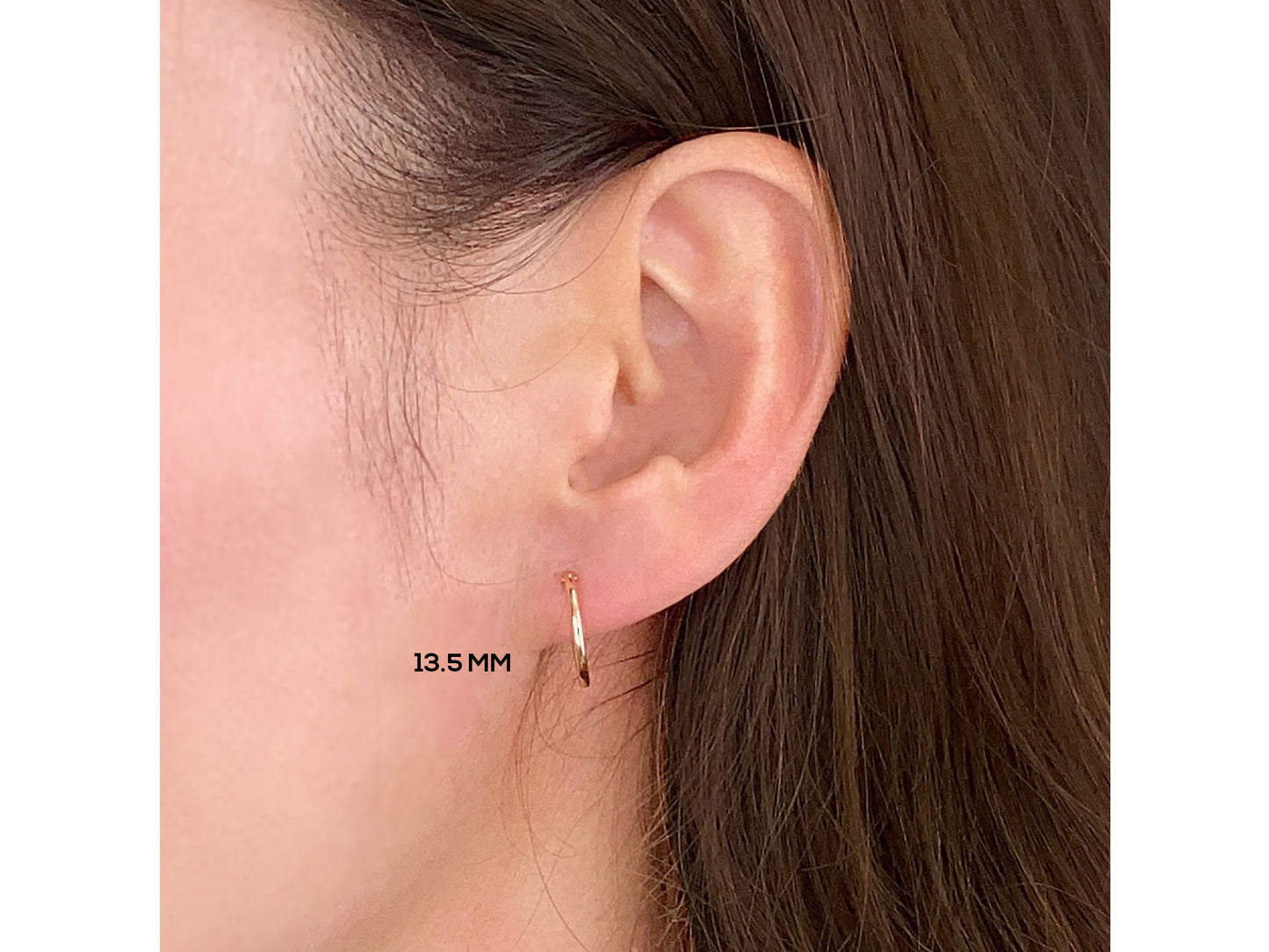 14K Gold Round Hoop Earrings
