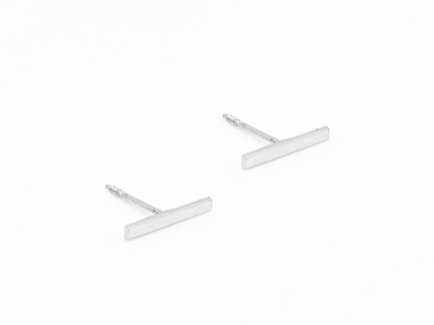 14k solid Yellow Gold Bar Earrings