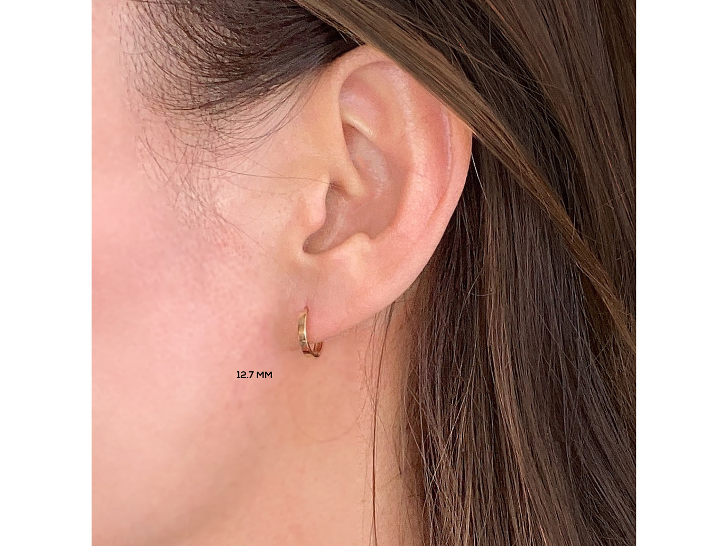Square Edged Huggie Hoop Earrings