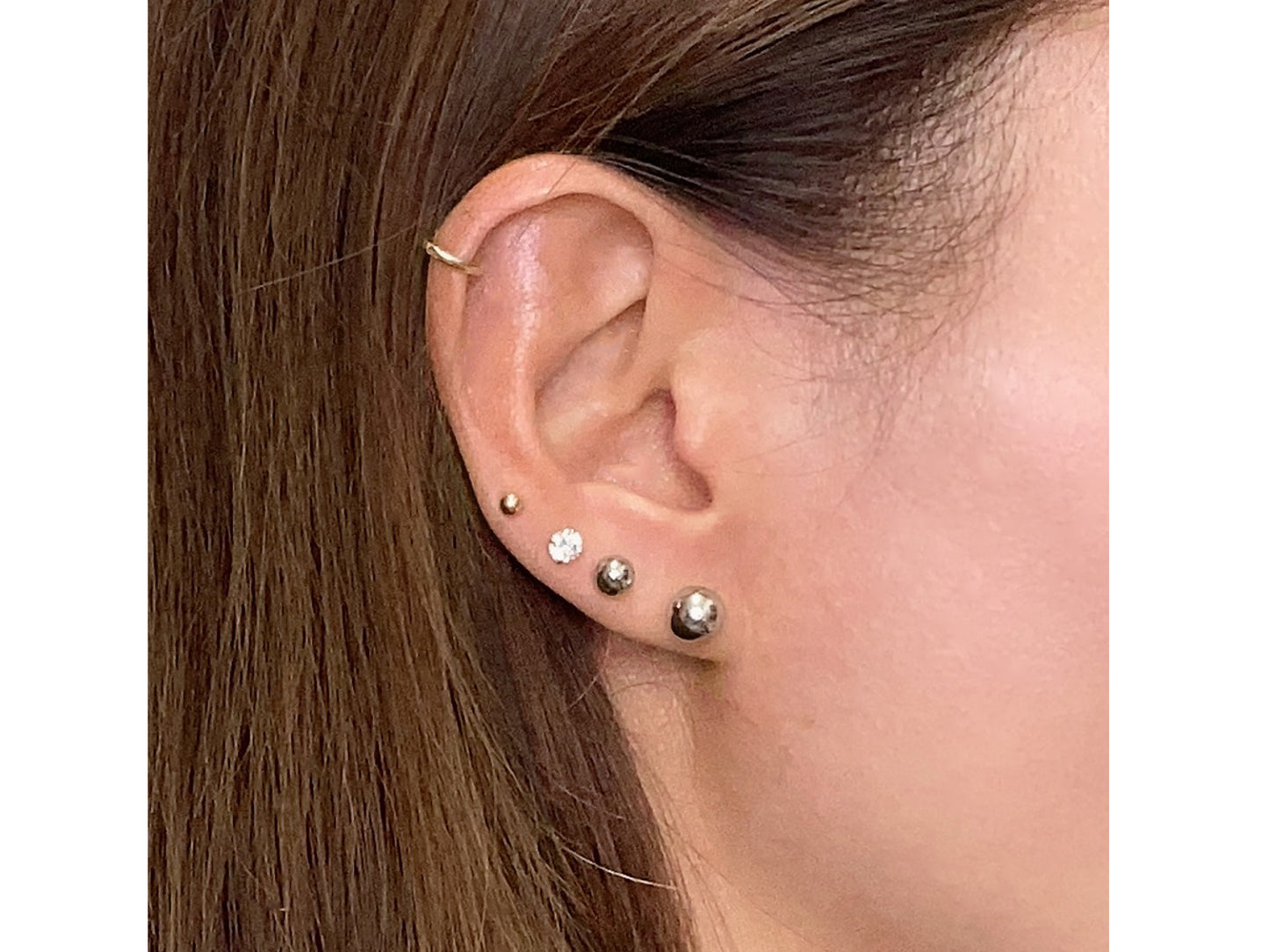 14K Gold Round Ball Earrings