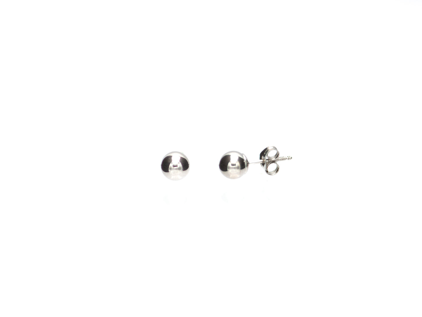 14K Gold Round Ball Earrings