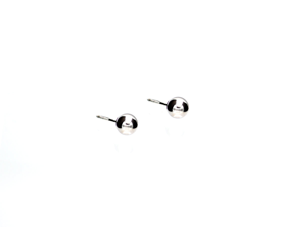 14K Gold Round Ball Earrings