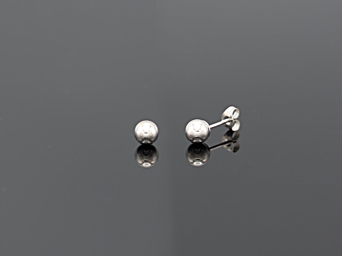 14K Gold Round Ball Earrings