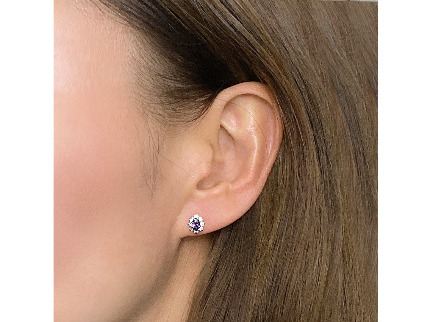 14K Solid Gold Marquis stud earring