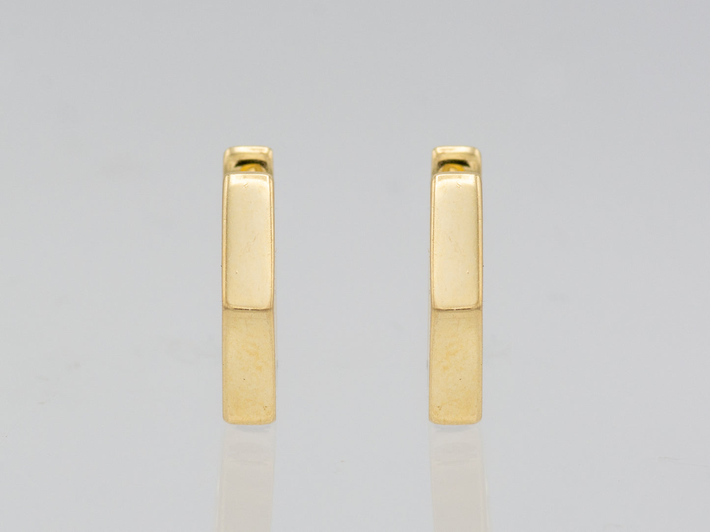 14k solid gold Hexagon Hoop Huggies earring