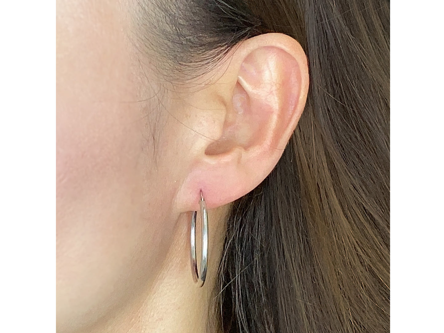 14K Solid Real Gold Statement Gold Hoop Earrings