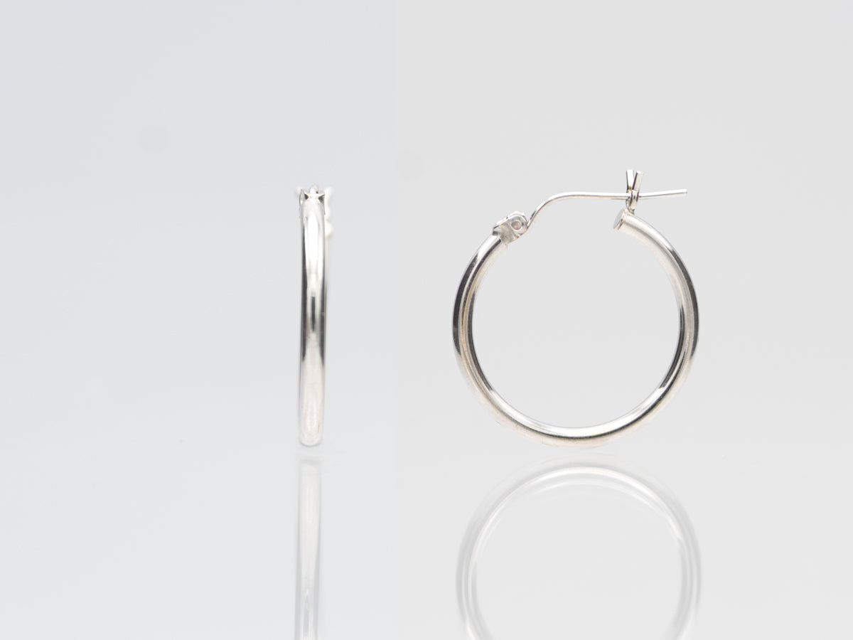 14K Solid Real Gold Statement Gold Hoop Earrings