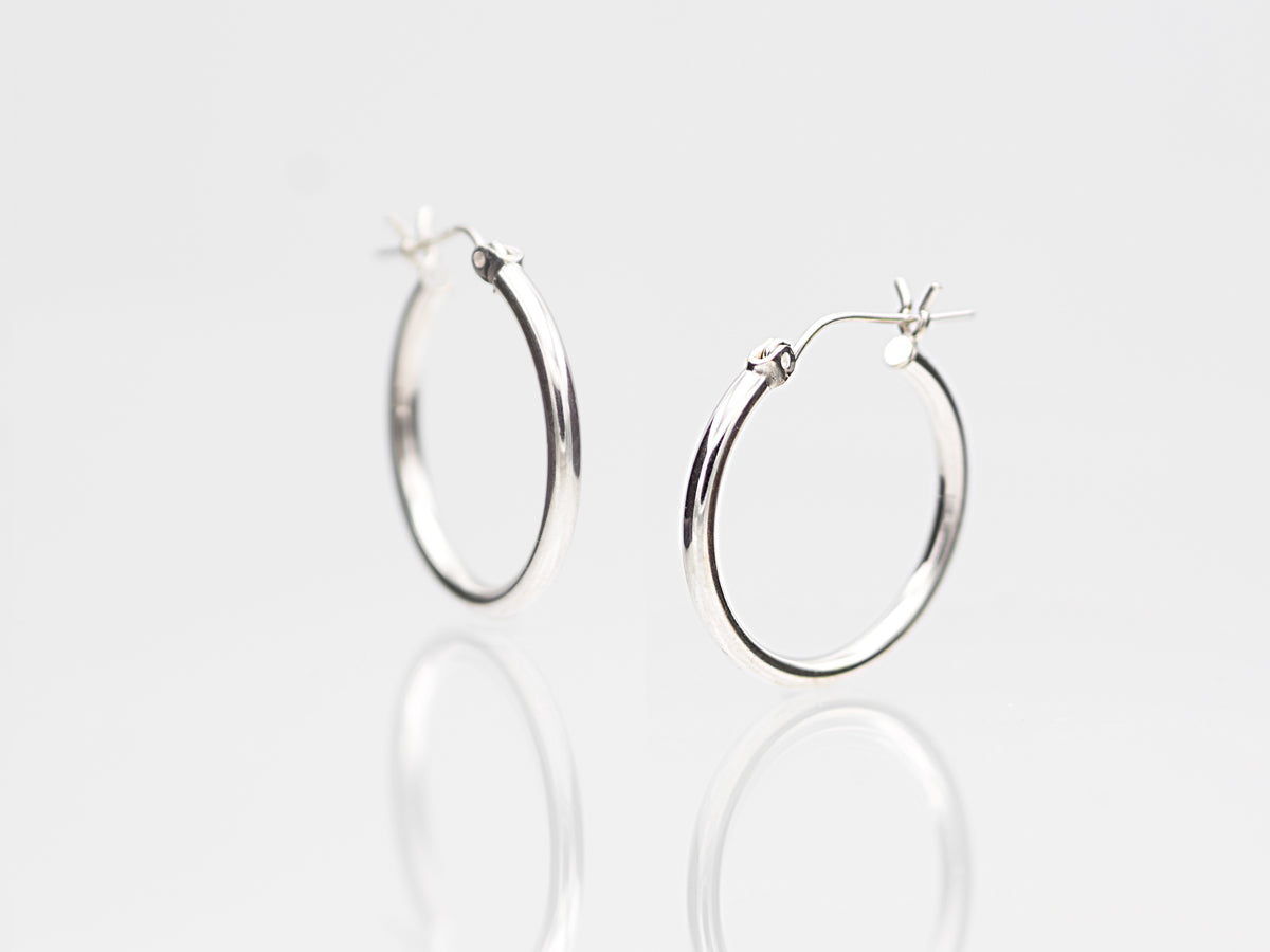 14K Solid Real Gold Statement Gold Hoop Earrings
