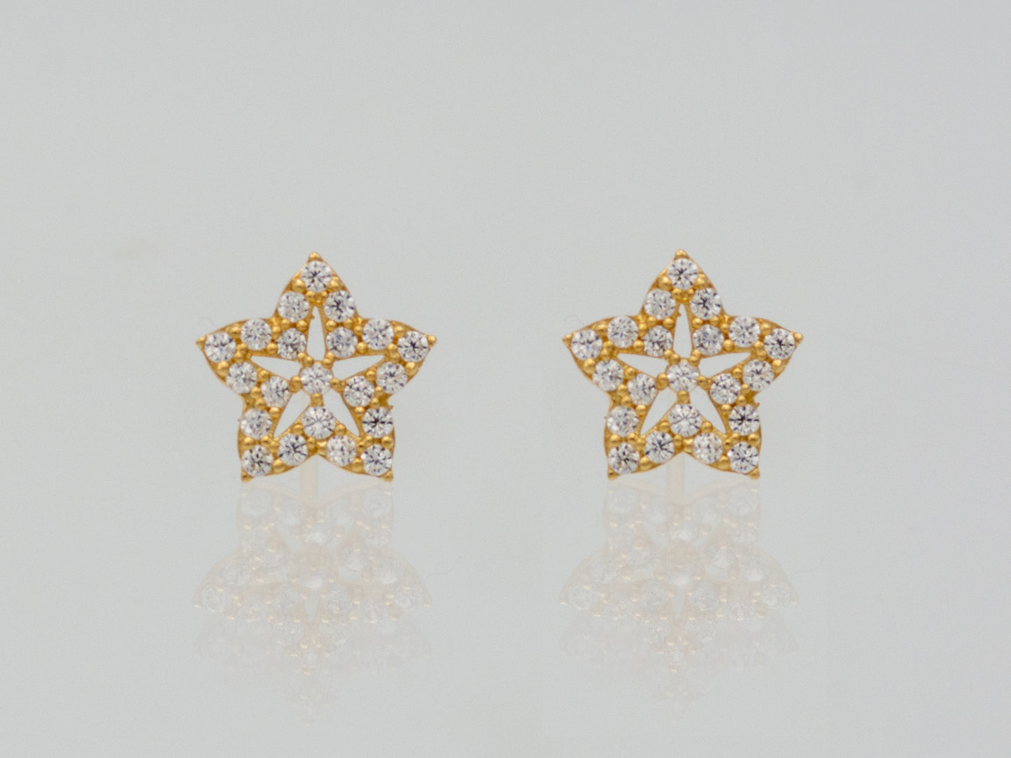 14k solid gold Shooting Stars stud earrings