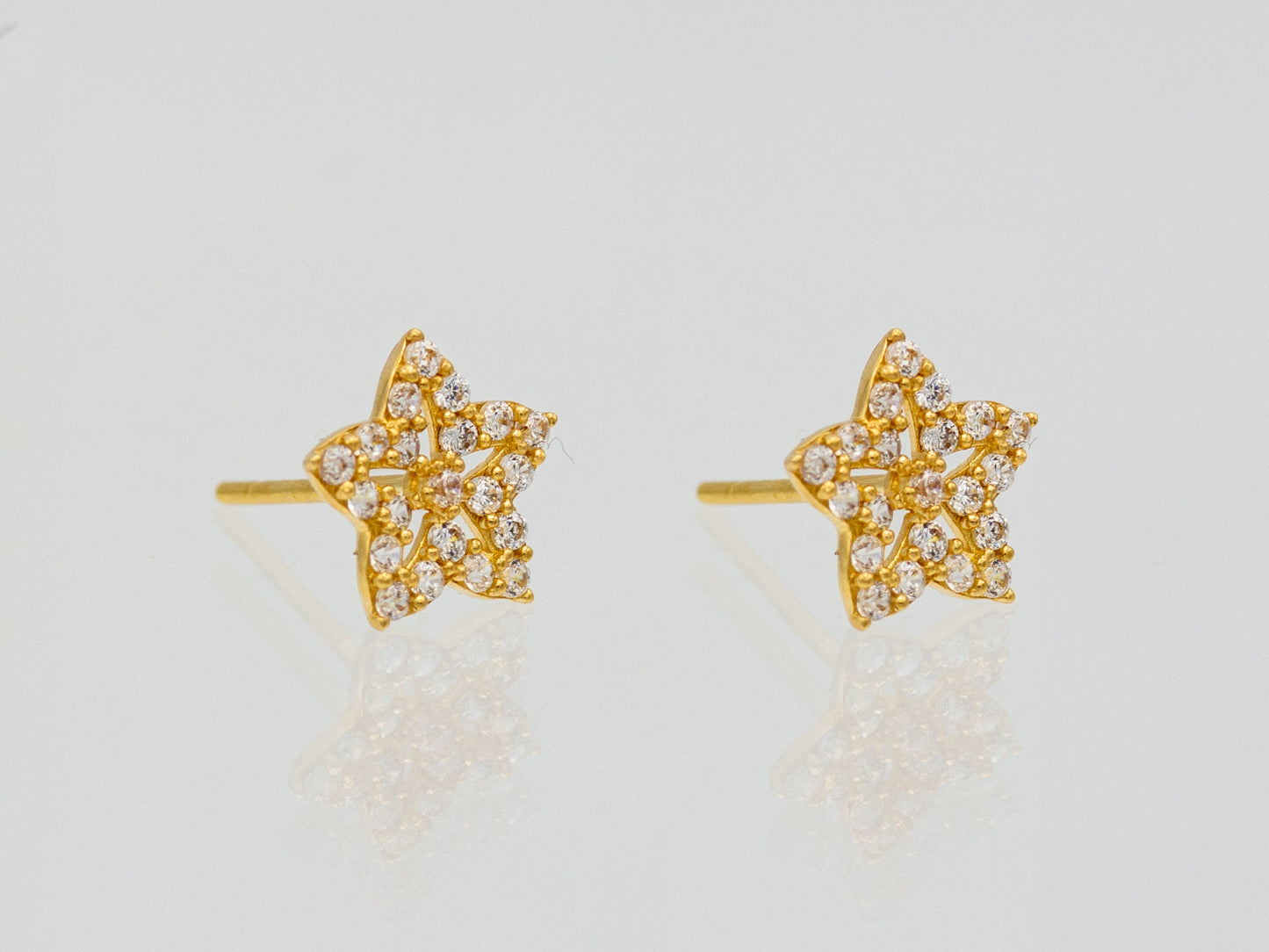 14k solid gold Shooting Stars stud earrings