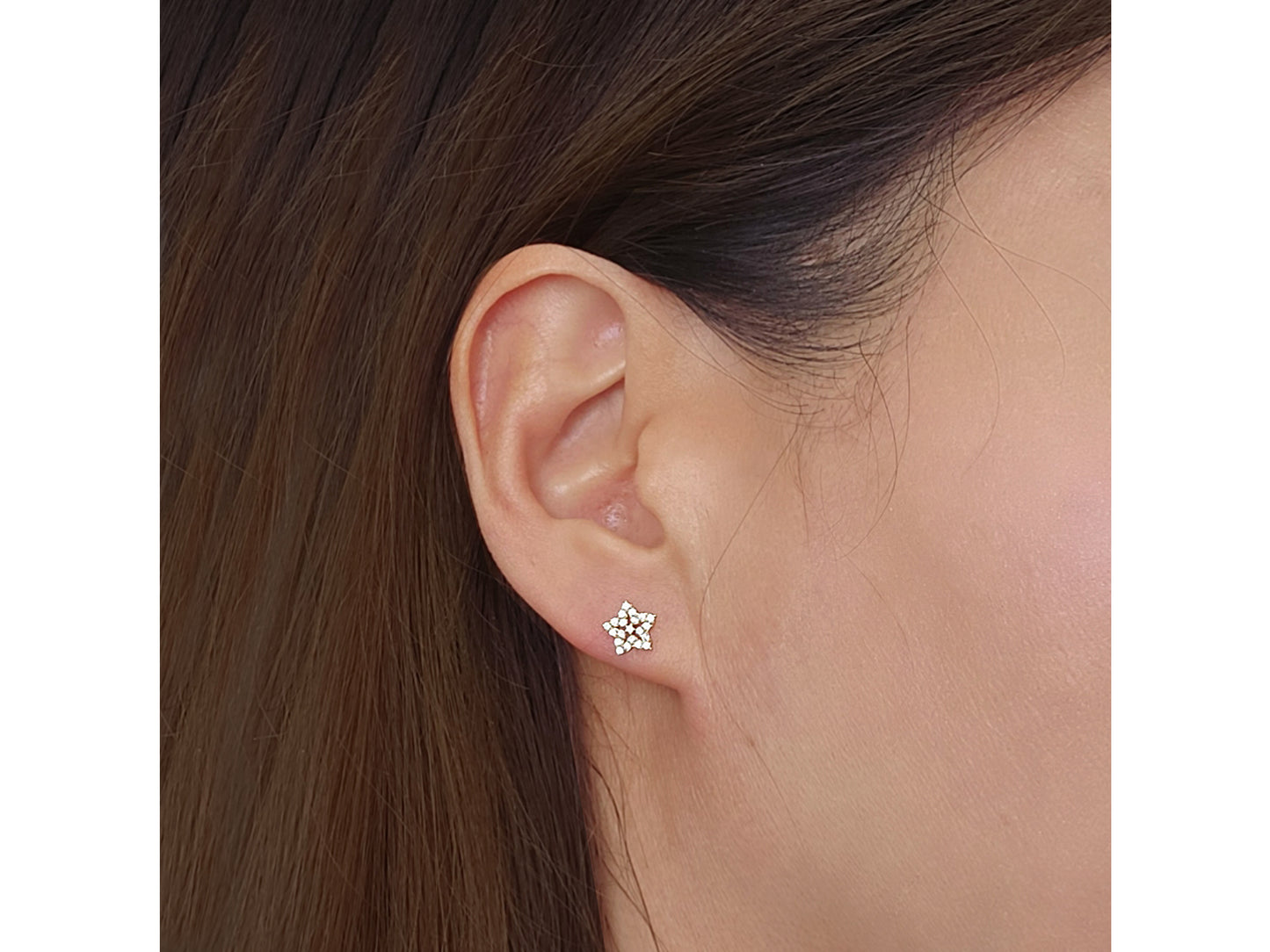 14k solid gold Shooting Stars stud earrings