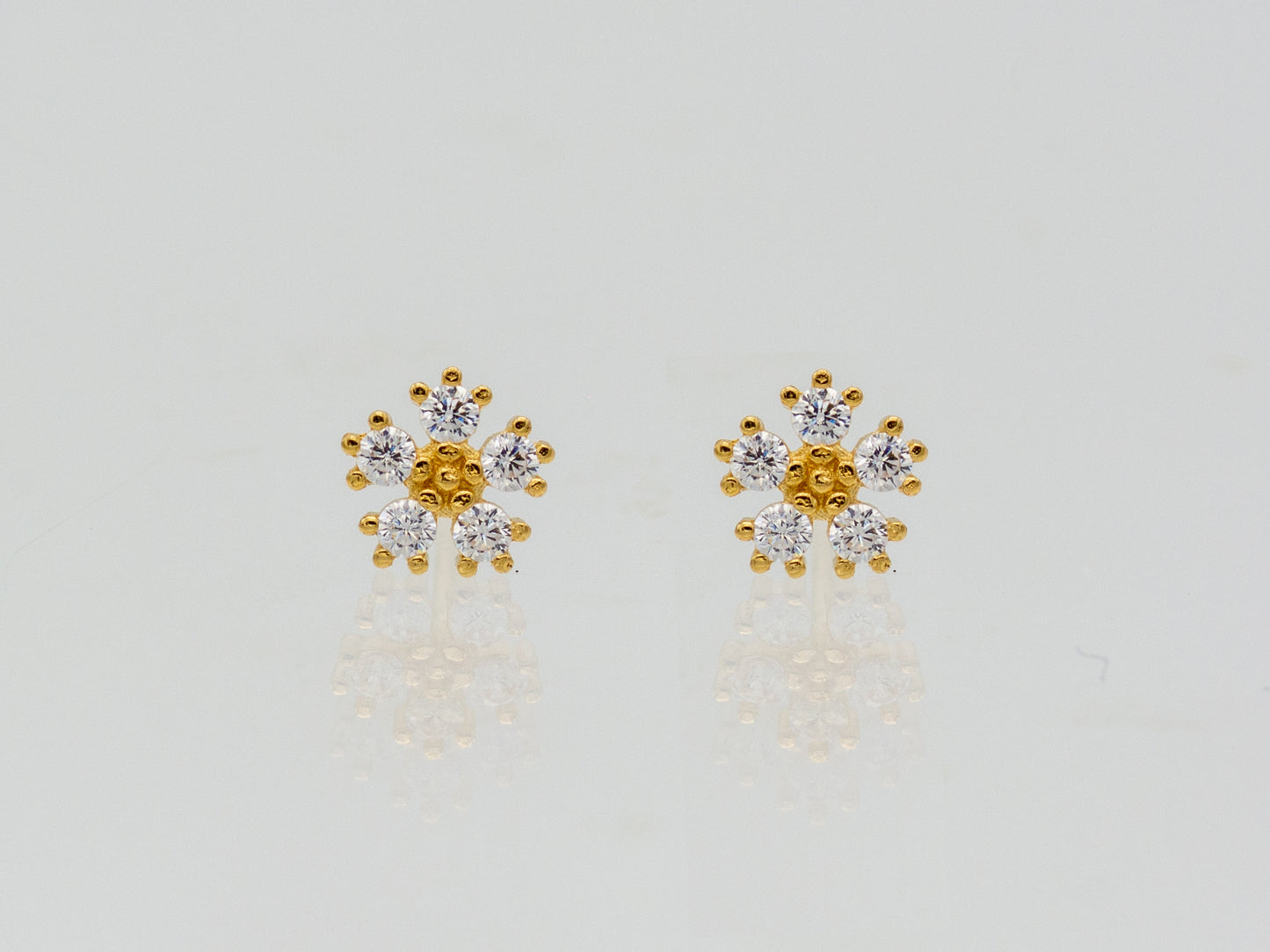 14k solid gold Cherry blossoms stud earrings