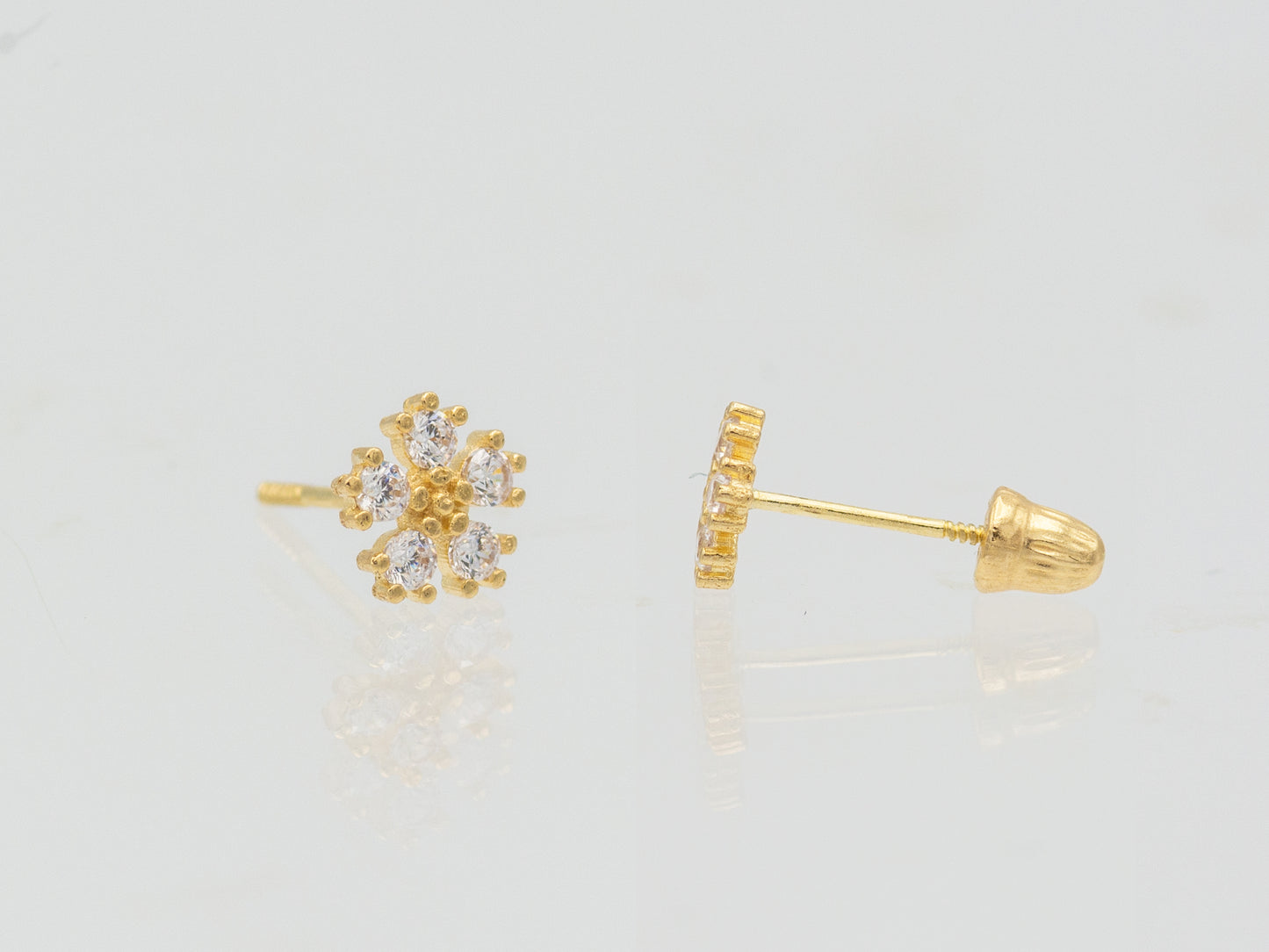 14k solid gold Cherry blossoms stud earrings