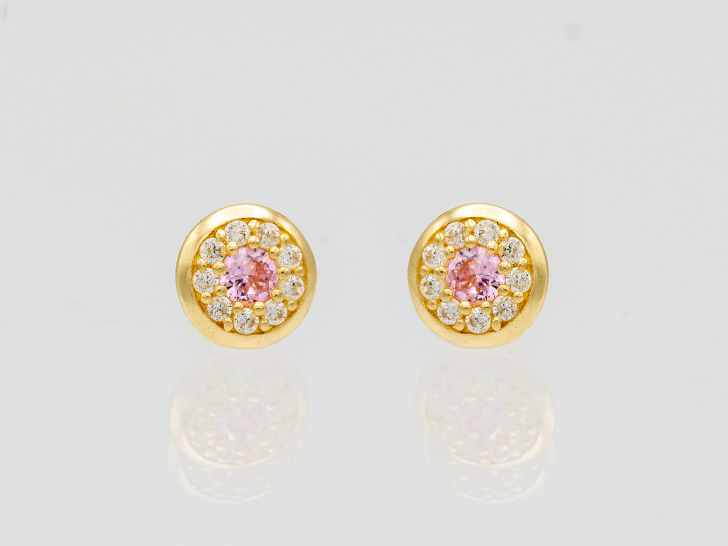 14k solid gold classic Birthstone Solitaire stud earring