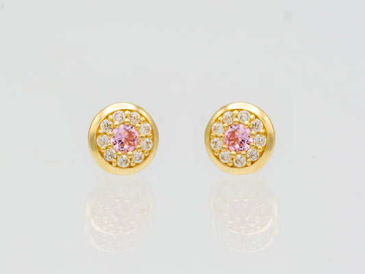 14k solid gold classic Birthstone Solitaire stud earring