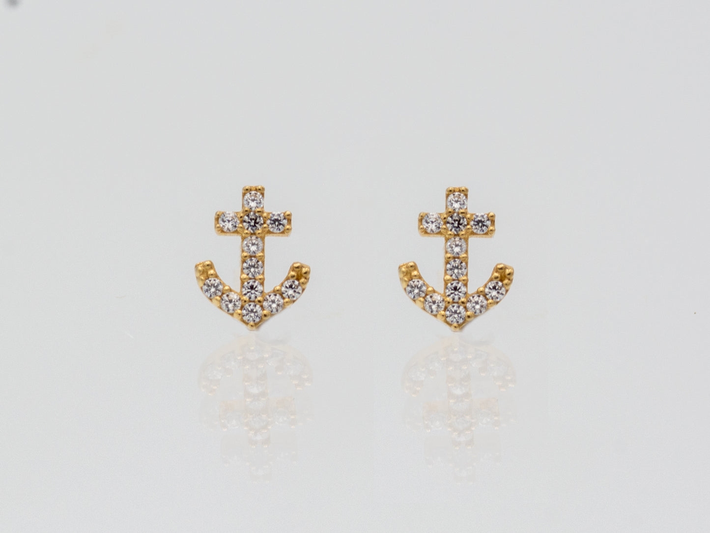 14k solid gold horseshoe screw back stud earing