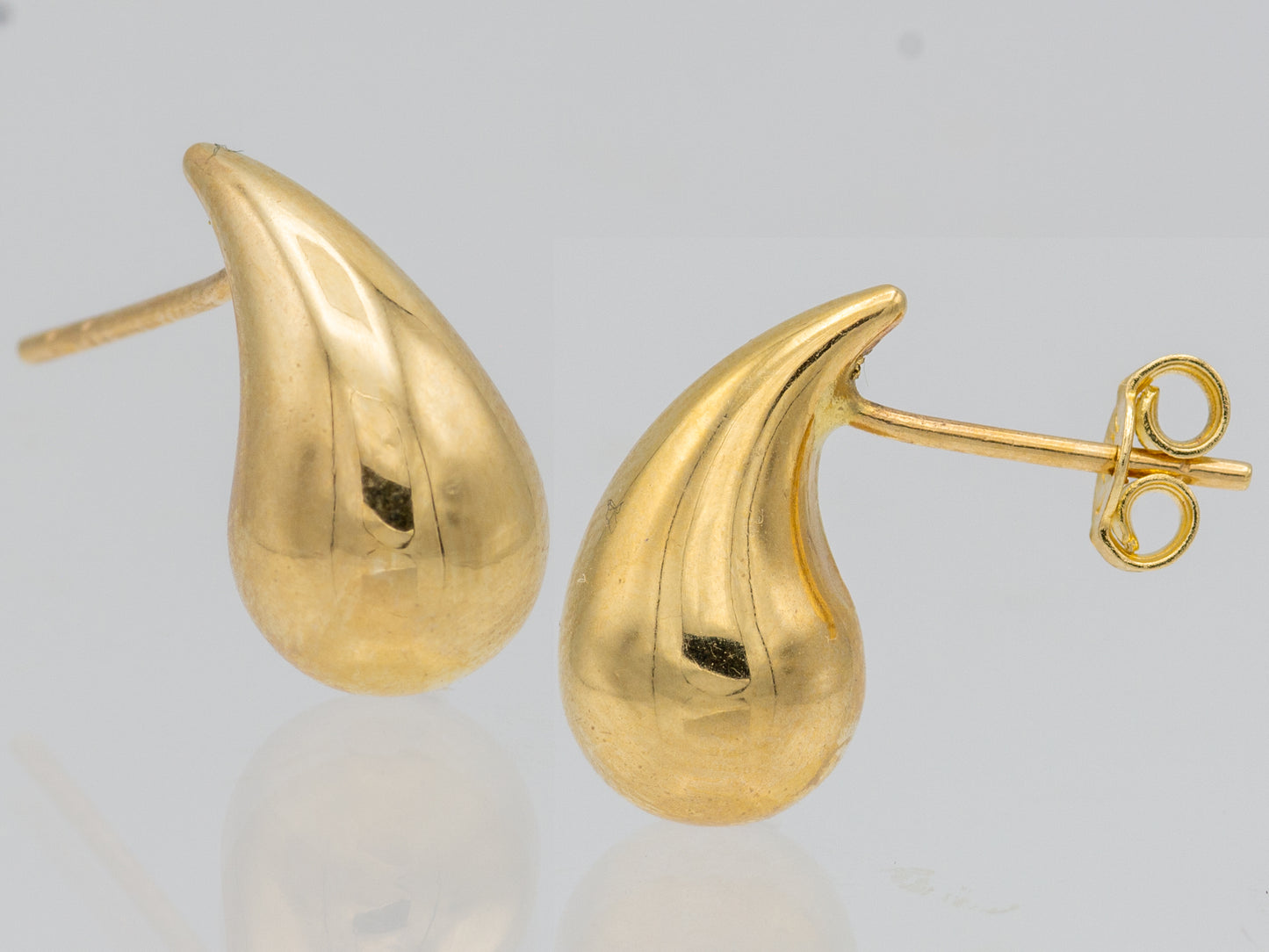 14k solid gold Teardrop earrings