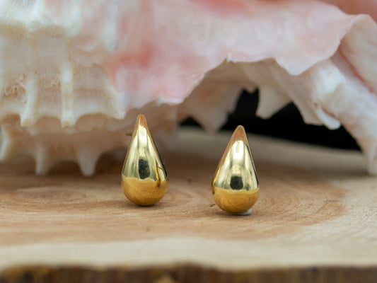 14k solid gold Teardrop earrings