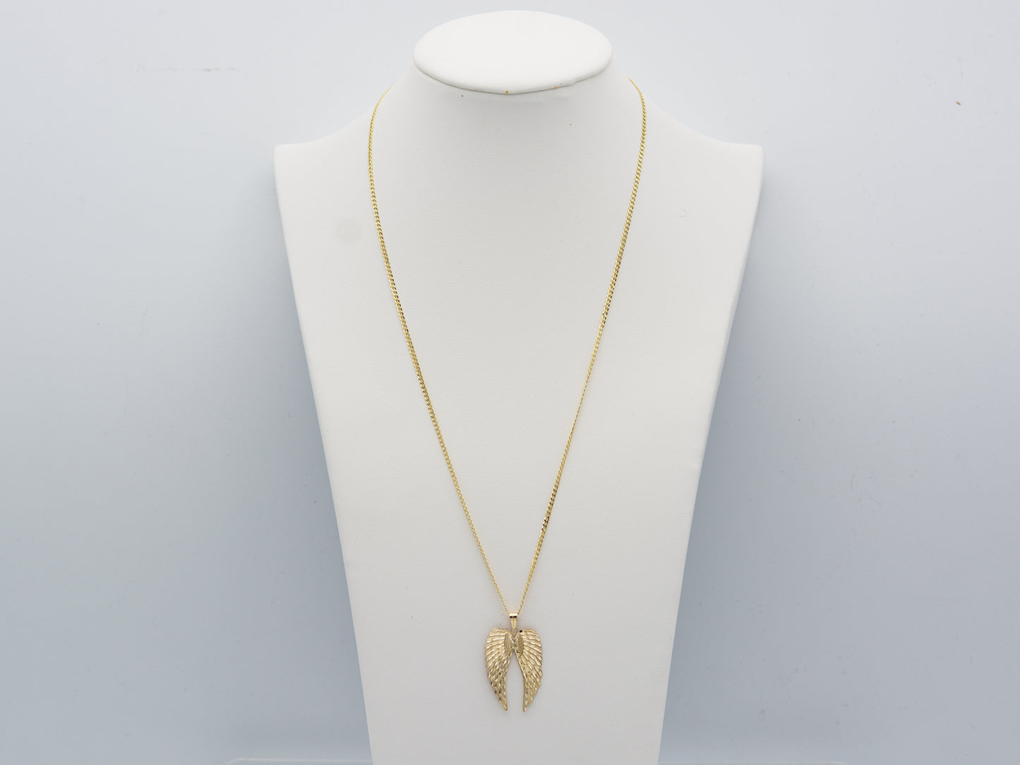 14K Solid yellow/white gold double Angel wings
