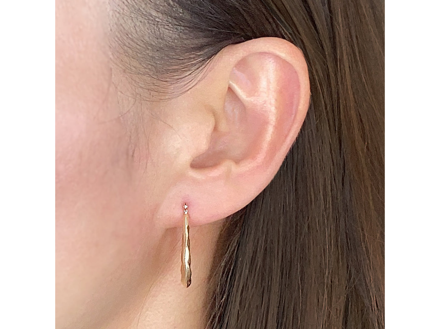 Oval Twisted Hoop Earrings