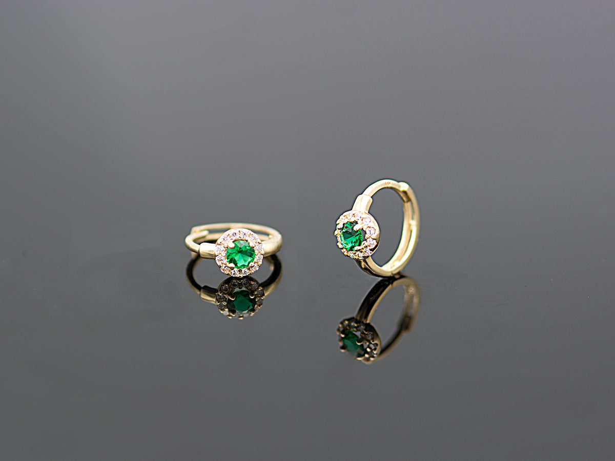 14K solid Yellow Gold Huggie Earrings