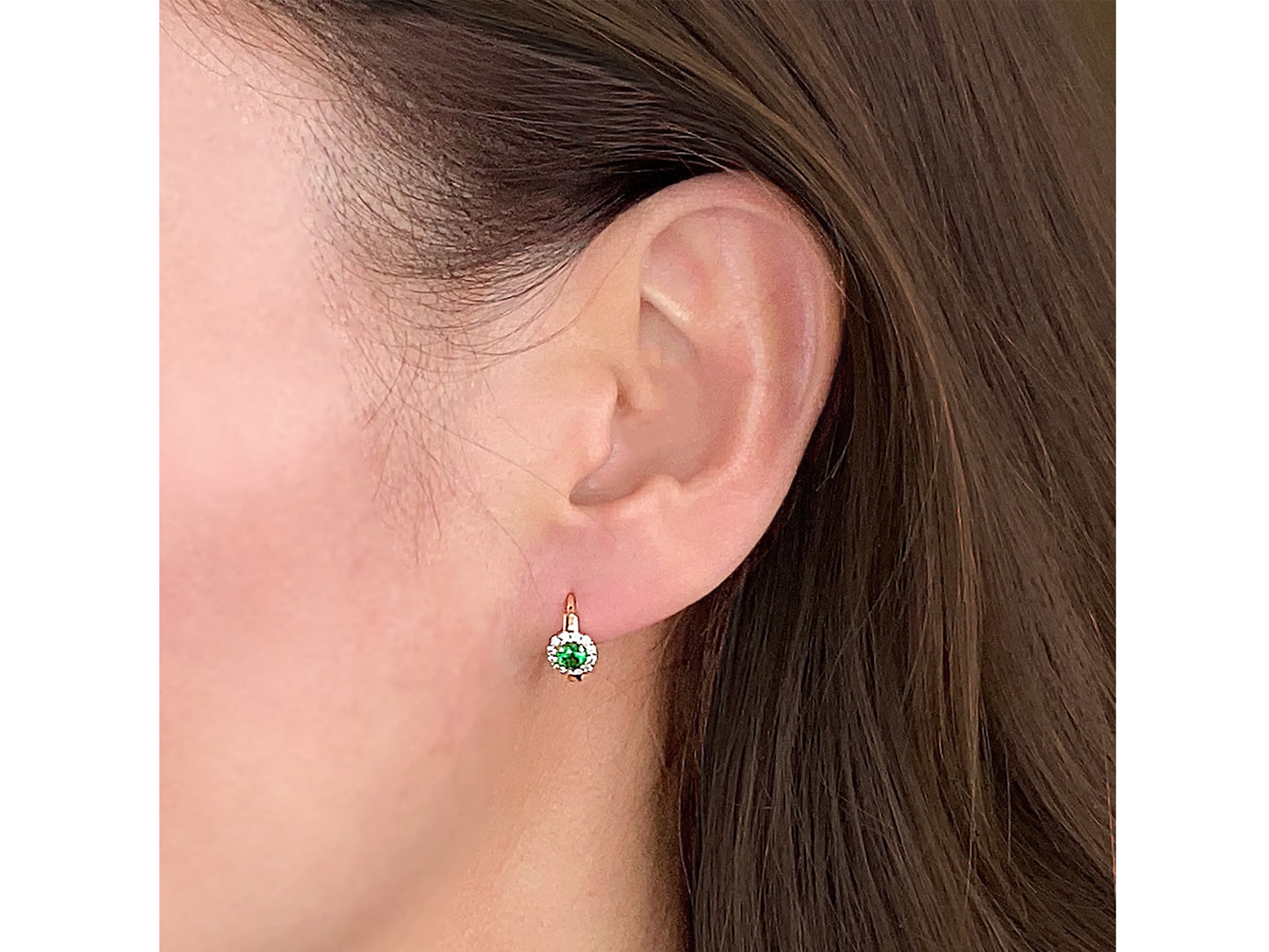 14K solid Yellow Gold Huggie Earrings