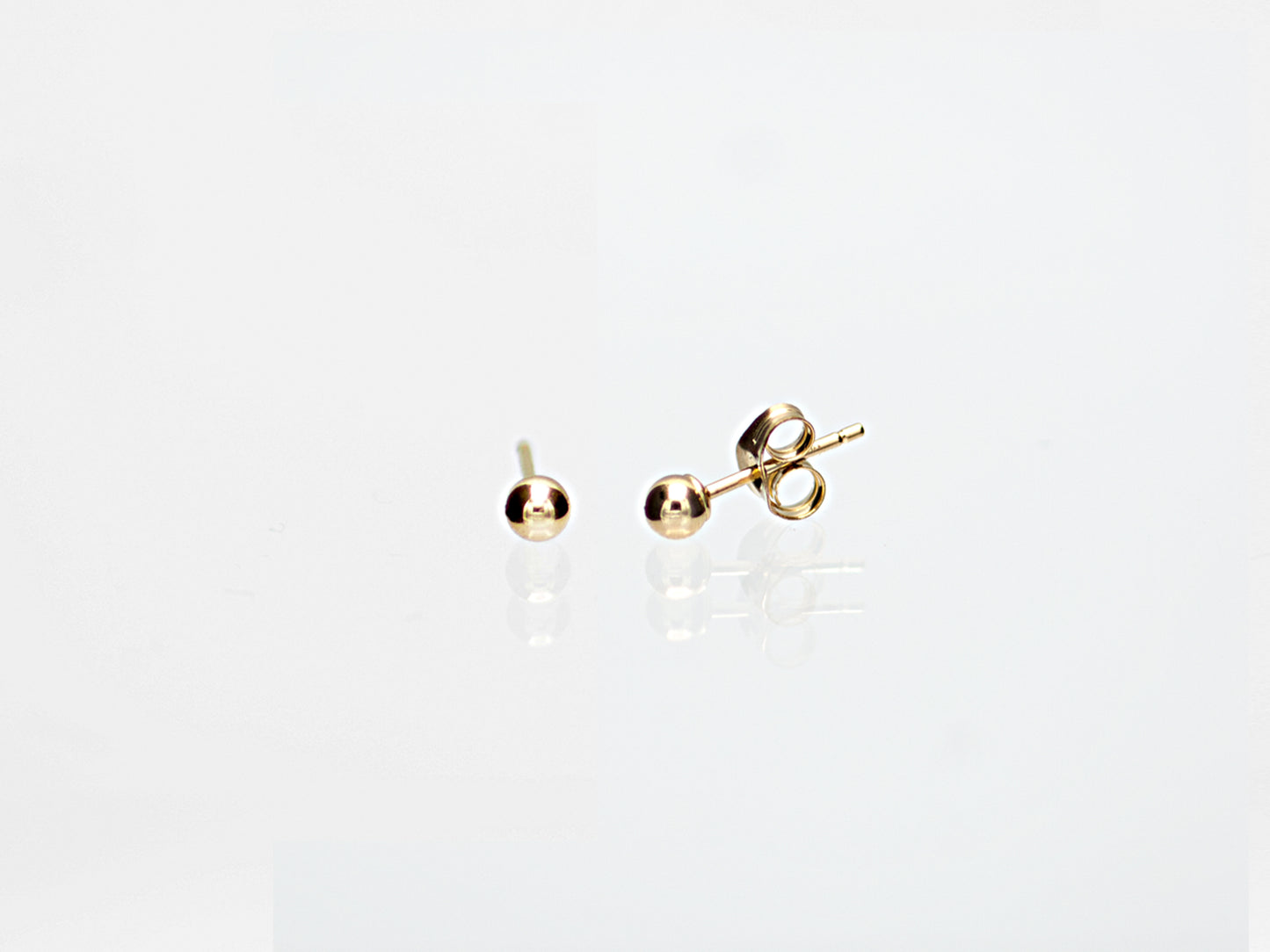 14K Gold Round Ball Earrings