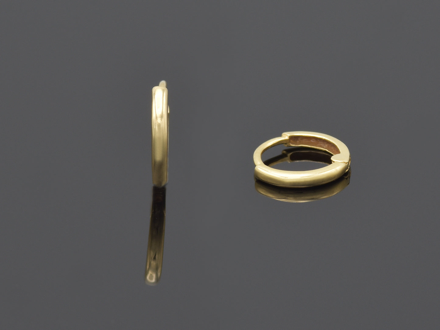 14k Yellow gold mini hoop earrings