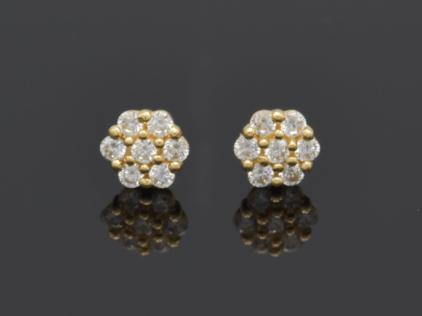 Tiny 14K Floral post earring