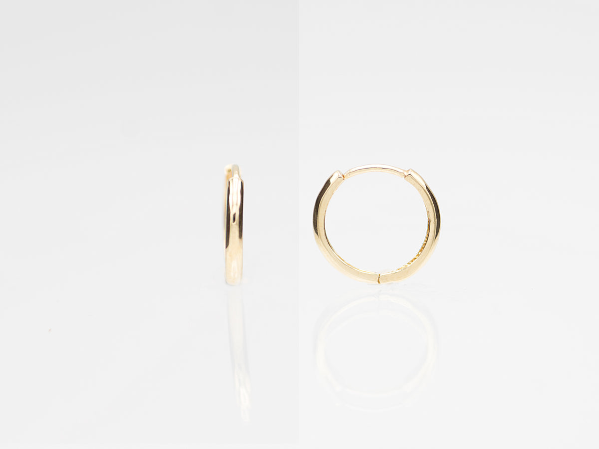 14k Yellow gold mini hoop earrings