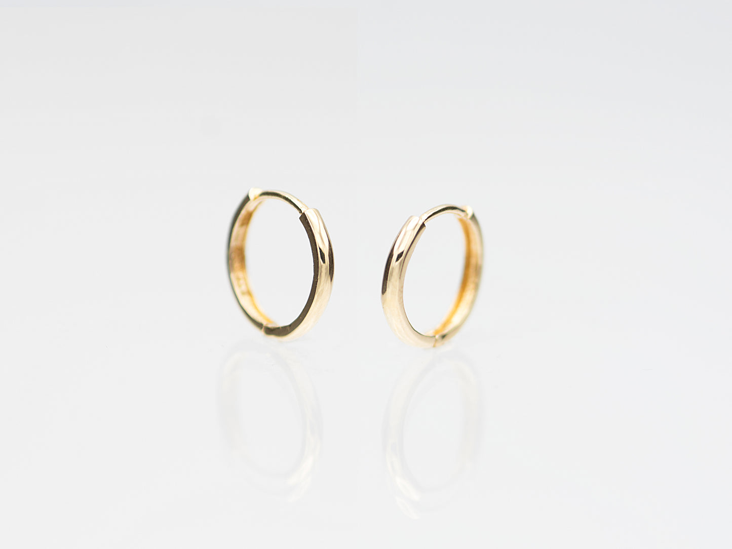 14k Yellow gold mini hoop earrings