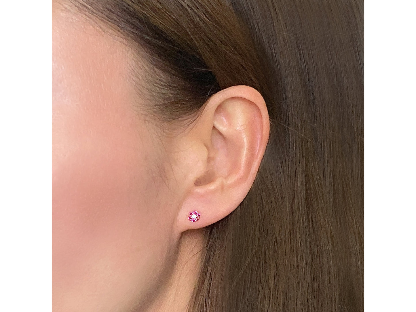 Tiny 14K Floral post earring