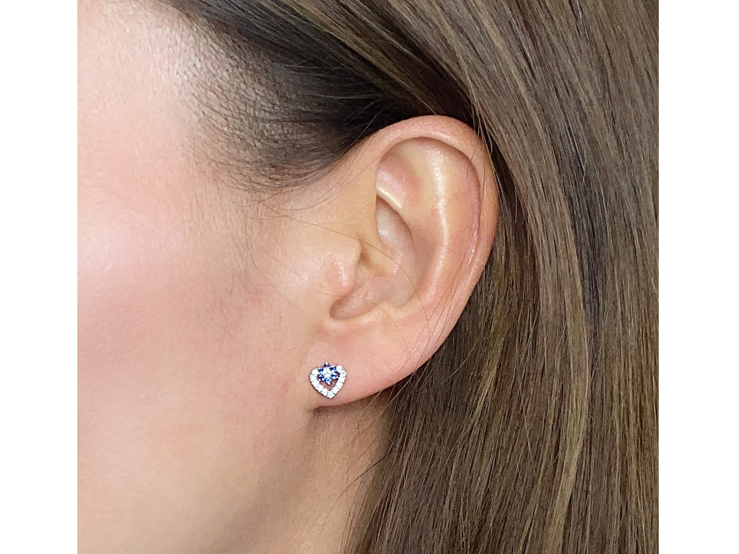 14K Real Solid Gold Simulated Diamond Cz earrings