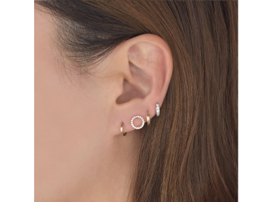 14k Yellow gold mini hoop earrings