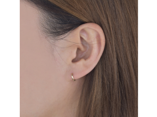 14k Yellow gold mini hoop earrings